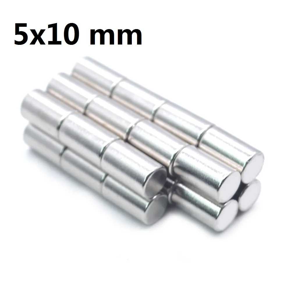 2-5000 Pz 5X10 Rotondo Magnete Al Neodimio Ndfeb 5Mm X 10Mm N35 Super Potente Piccolo Imane Disco Magnetico Permanente 5*10Mm Imane Nuovo