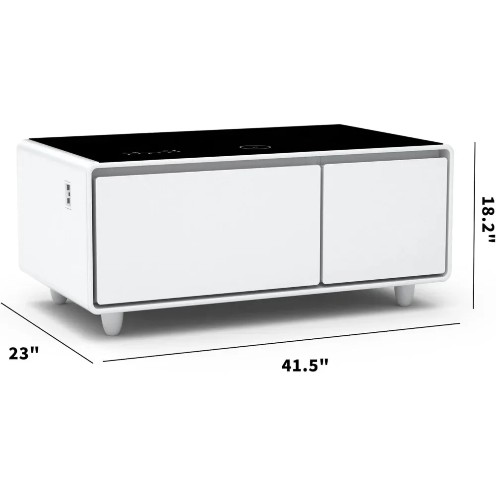 Smart Coffee Table, Bluetooth , ouch Control Panel, USB Interface, Outlet Protection, Atmosphere Light, Fridge Coffee Table 5