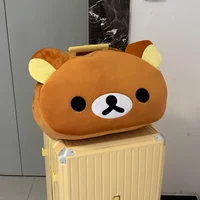 Kawaii Rilakkuma sac fourre-tout en peluche mignon ours blanc marron dessin animé sac à main doux sac à bandoulière décontracté pour femmes fille grande capacité 5