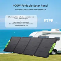 ​ ​ Panneau solaire pliable 400W, cellules MONO256, 43.84V Voc, 36.19V Vmp, efficacité 23%, surface ETFE, étanche IP67, MC4/XT60/DC 6