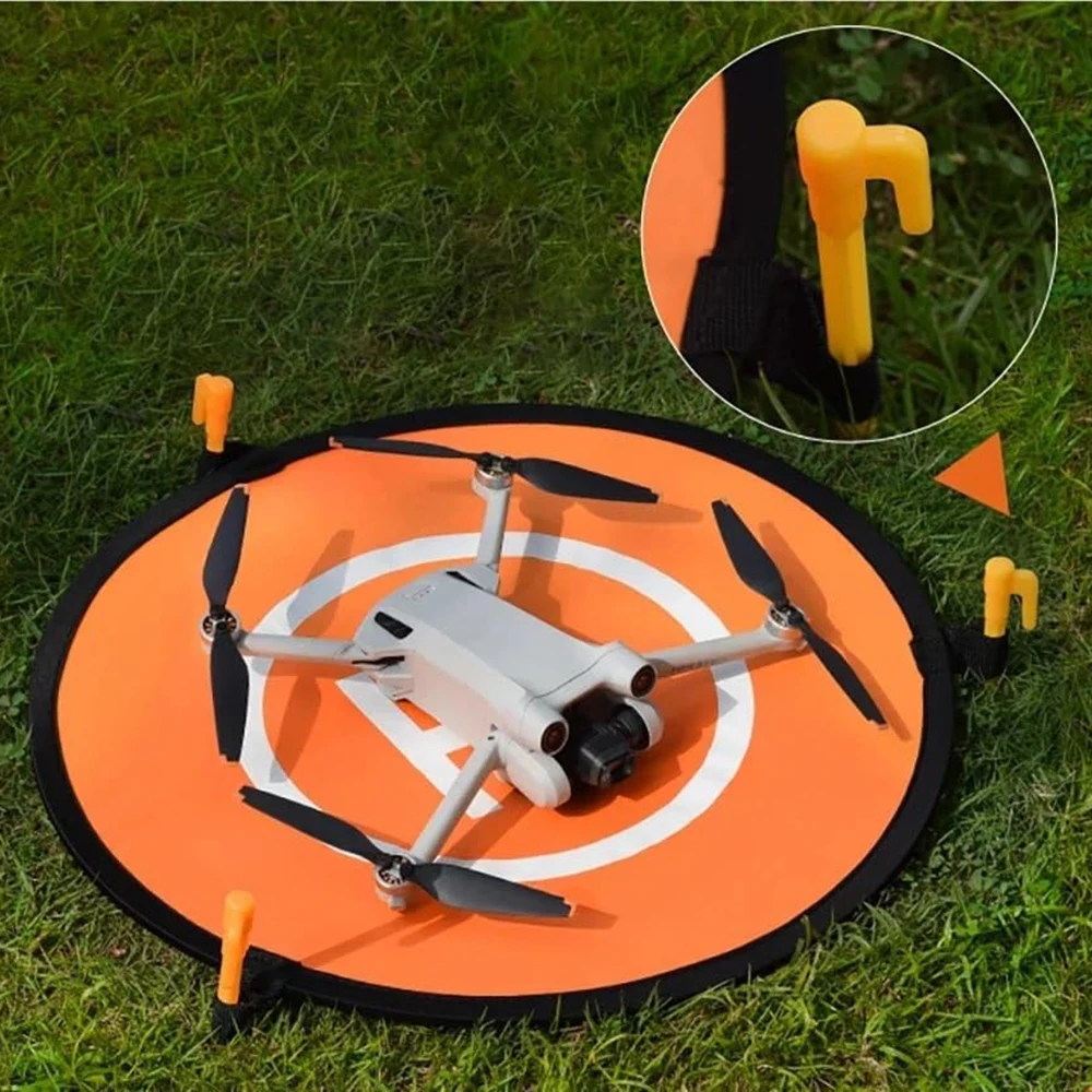 Plateforme de lancement drone pliable orange - Tapis d'atterrissage portable pour DJI Mini 4/3/2 Pro Mavic 3 Air 3
