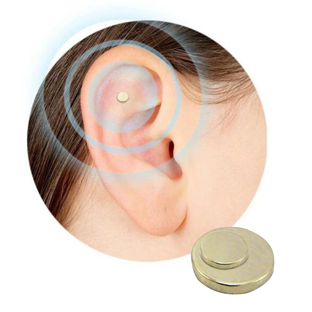 Magnets Magnetic Smoke Magnet Ear Auricular Weight Acupressure Healthy Nontoxic 1 Pair