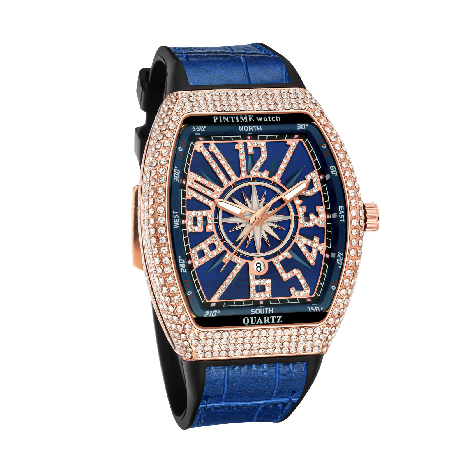PINTIME Men Watch Fashion Business Quartz Watches Top Brand Luxury Waterproof Luminous Leather Strap Men\'s Wristwatches Relogio