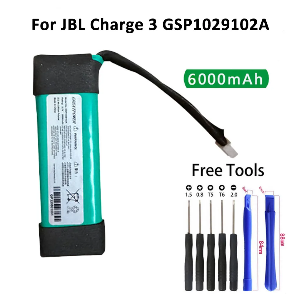 Per Jbl Charge 3 Charge3 Batteria Muslimah 3.7V 6000Mah Batteria Bateria Per Jbl Speaker Charge 3 Charge3 Con Strumento A Discesa