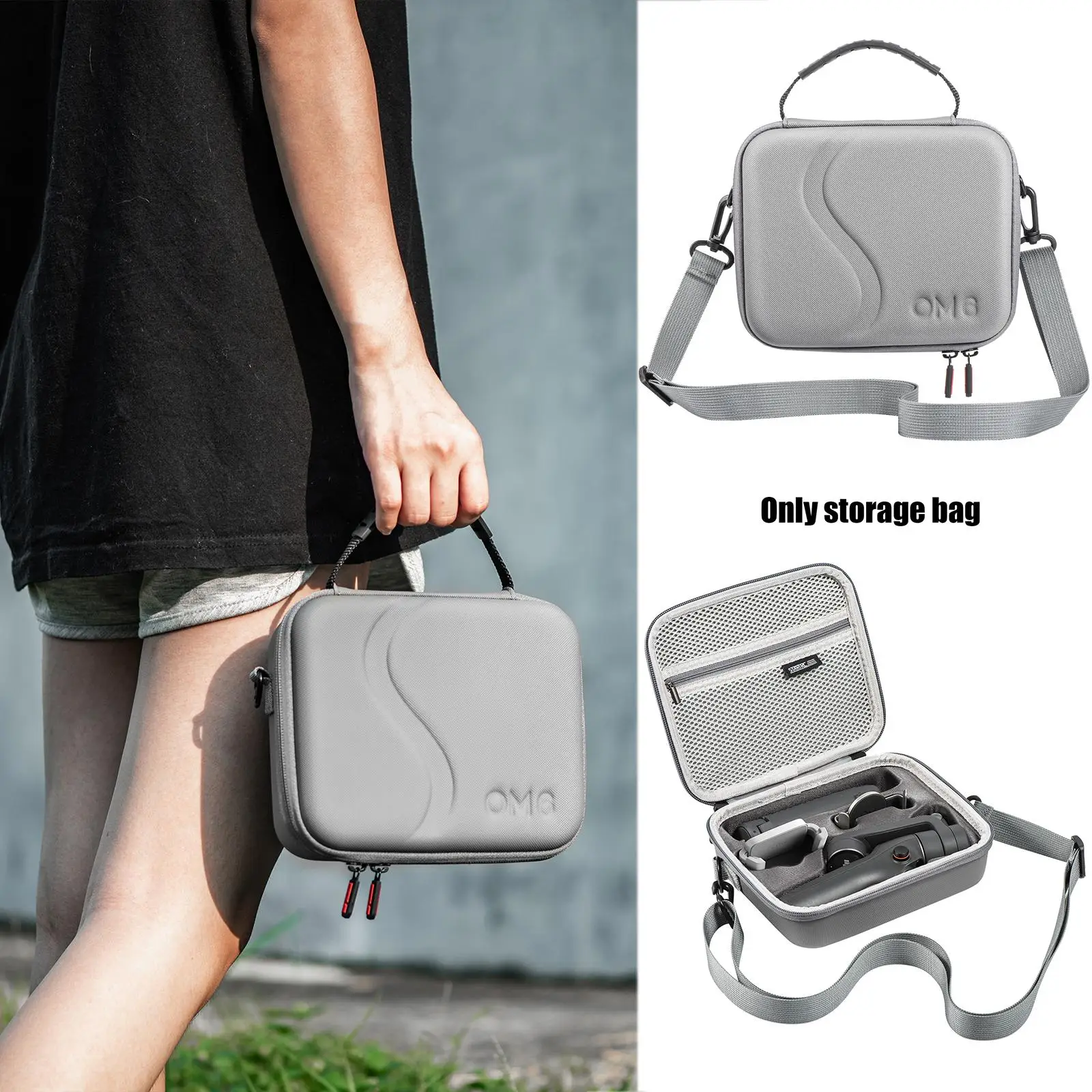 Storage Bags for DJI OM 6 Carrying Case Grey Durable Portable for DJI OM6 Osmo Mobile 6 Handheld Gimbal Accessories storage bags,camera storage case
