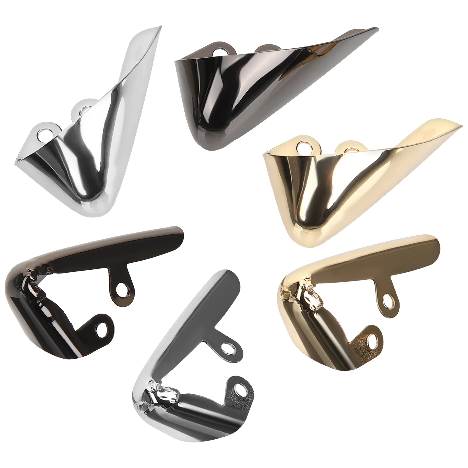 

6 Pcs Protective Case Toe Protector High Heels Cap Metal Pointed Shoes Head Protectors For