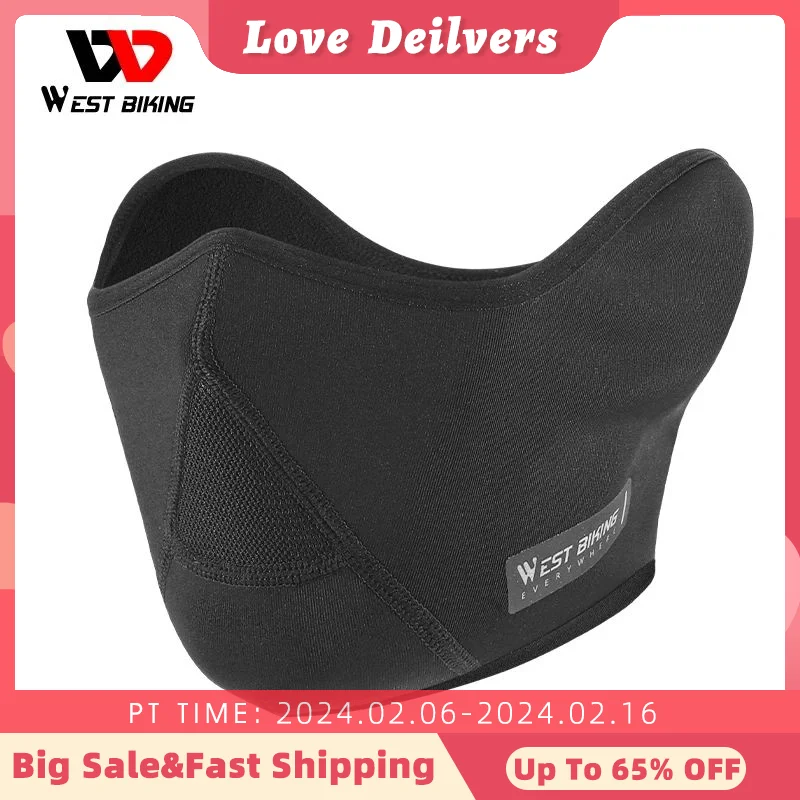 

WEST BIKING SKI Cycling Mask Cold-Proof Hiking Ice Fishing Scarf Fleece Ear Muffs Breathable Warm Mask Thermal Sport Gear
