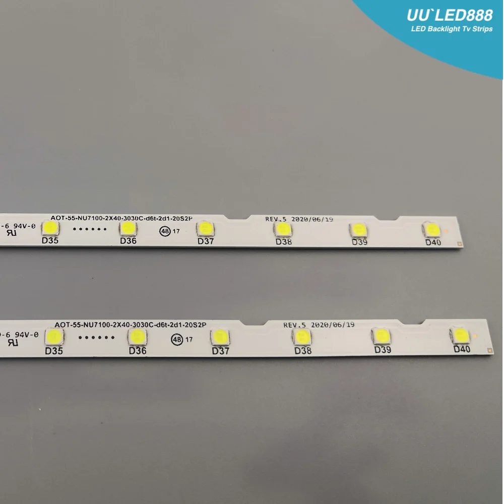 Светодиодная лента для подсветки Samsung 55NU7100 2 шт. UE55NU7300 UE55NU7100 UN55NU7100 aot_55 _ nu7300 nu7100 Φ tv