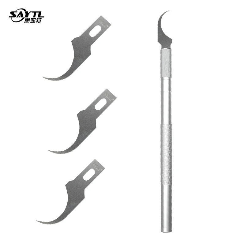 metric spanner set SAYTL Metal 007 blade for CPU NAND IC Black Glue Remover Knife Thin Blade Mobile Phone Repair Blades Motherboard carving knife car door panel removal tool