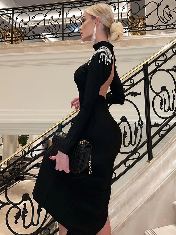 שמלות מסיבה נשים אופנה מועדון סקסית מועדון סטריetelear מלא סרבלים גפרורים מפוצלים מתולתל חתוך התגלח ארוך