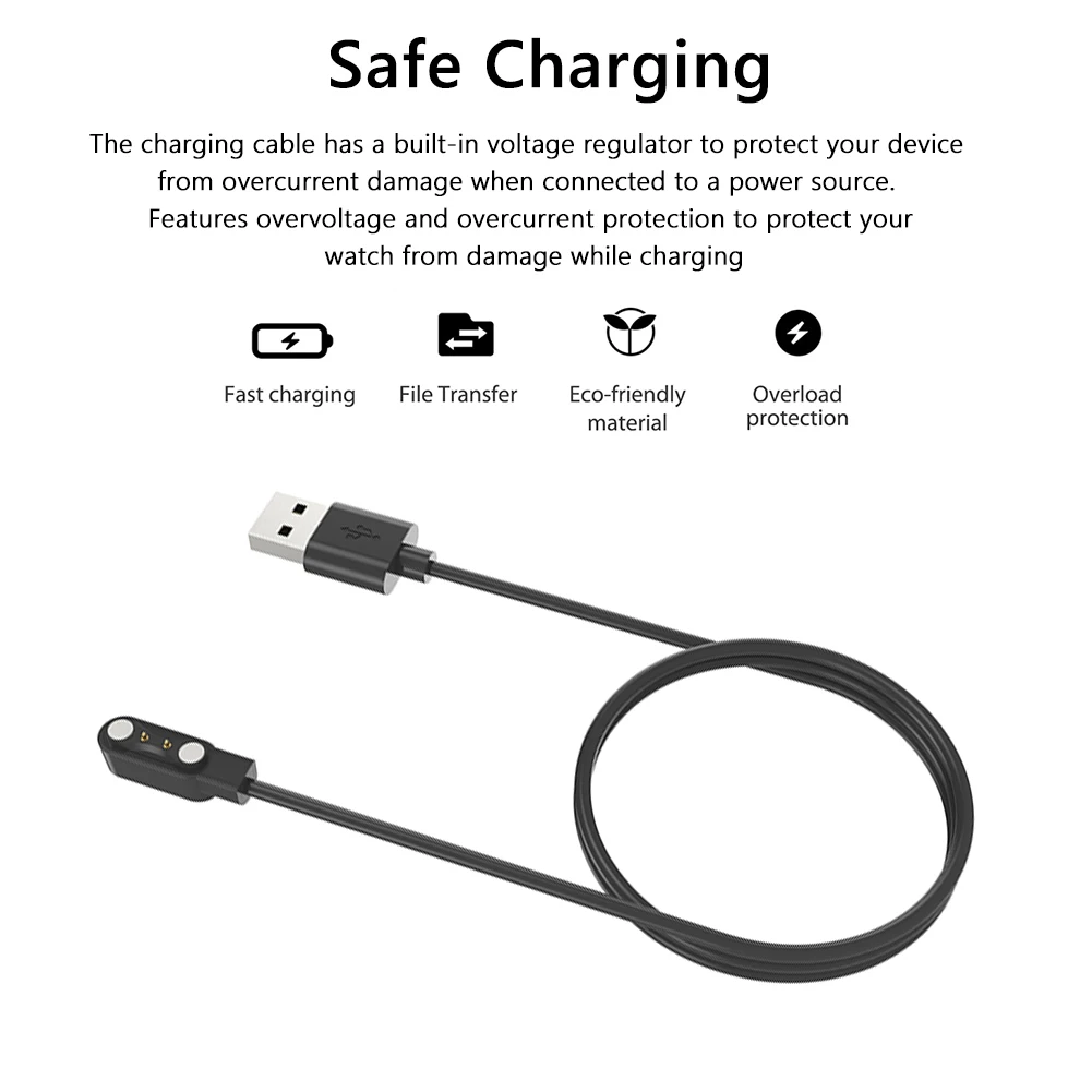 마그네틱 USB 교체 충전기 코드, 스마트 워치 충전 케이블 도크 어댑터 액세서리, COLMI P8 MAX 2022, C60, C61, i20, i30