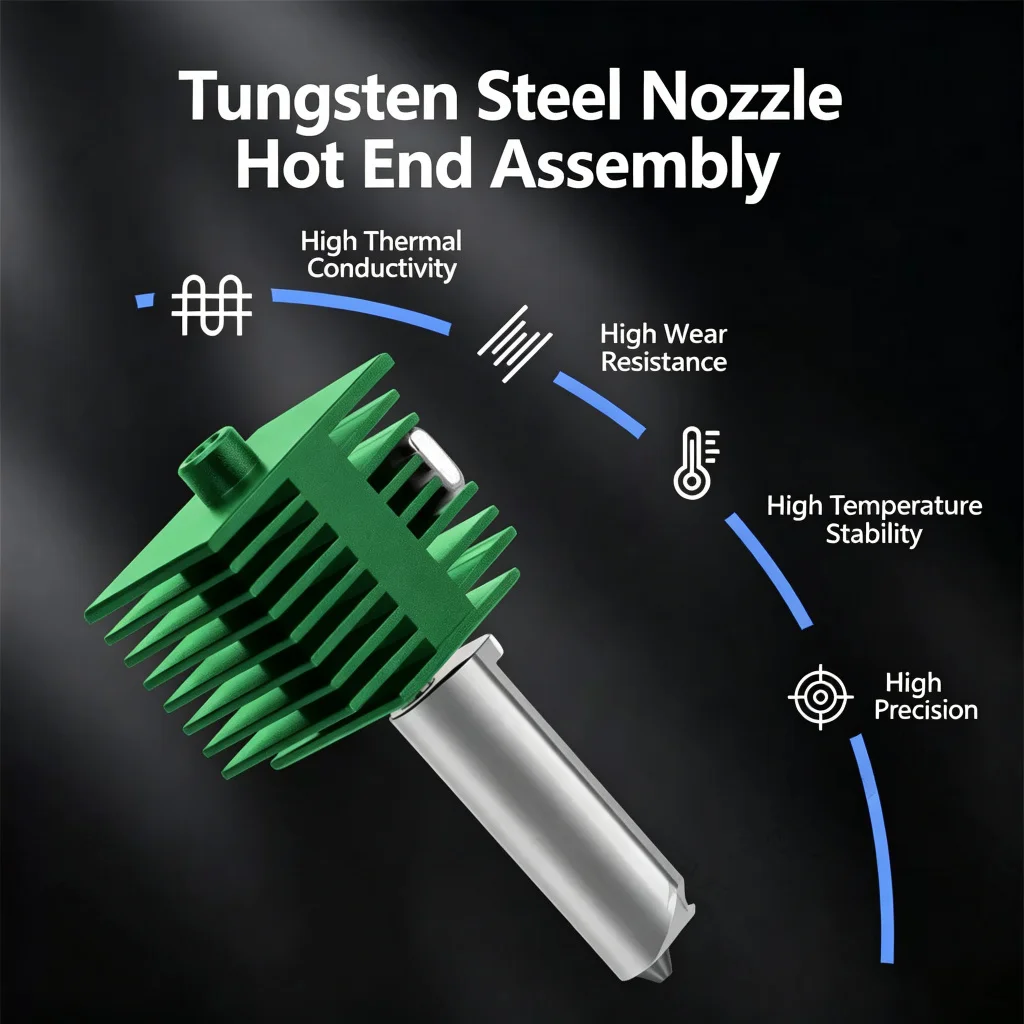 New Bambu Lab A1 Mini/A2L Integrated Tungsten Carbide Steel Nozzle Hotend Kit Upgraded All-in-one Hotend 3D Printer Parts image 2
