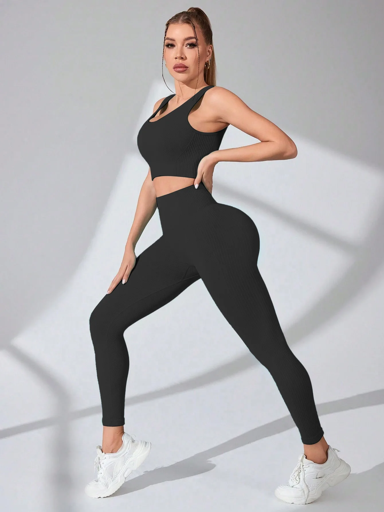 Women’s Fitness Jumpsuit (Ribbed Fabric)