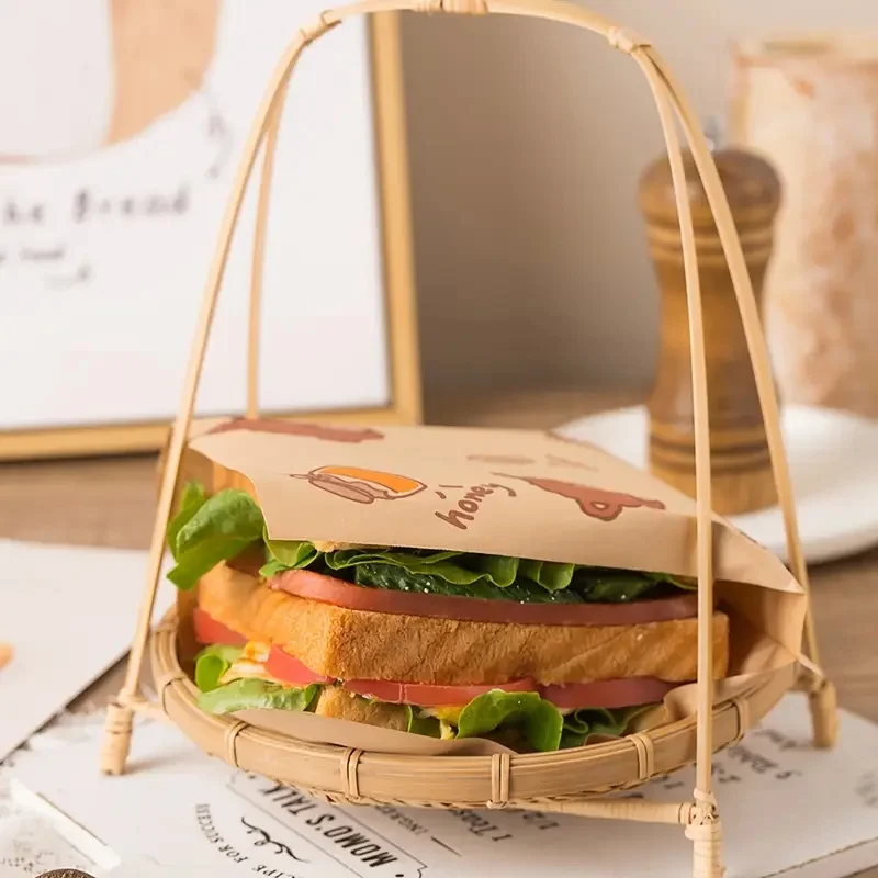 100-Pack Oil-Proof Sandwich Wrappers with Cute Bear Design, Microwave and Oven Safe, Le... - SKU OPSW1618 - UGI Packaging