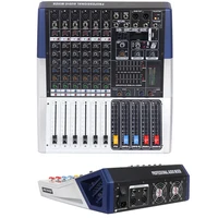 MiCWL Audio 6 Channel 1200W Power Mixer 2 Output Amplifier Sound Mixing Console For Stage Studio Sing Speech Performance Karaoke 1