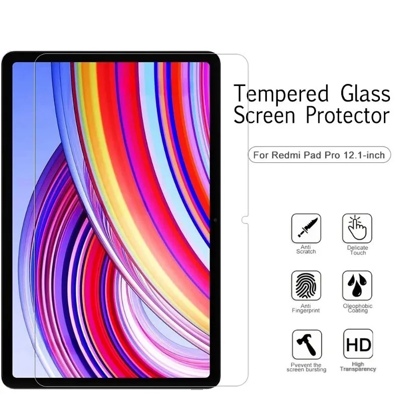 HD Scratch Proof Tempered Glass Screen Protector Film For Redmi Pad Pro 12.1 2024 Anti Scratch No Bubbles Tablet Protective Film 2