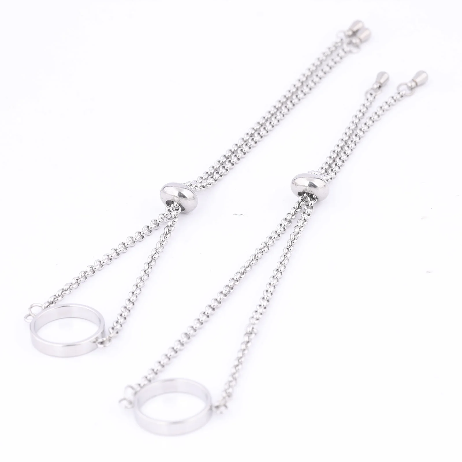 Set of 5 Stainless Steel Open Bezel Connector Frames for Resin Jewelry Crafting