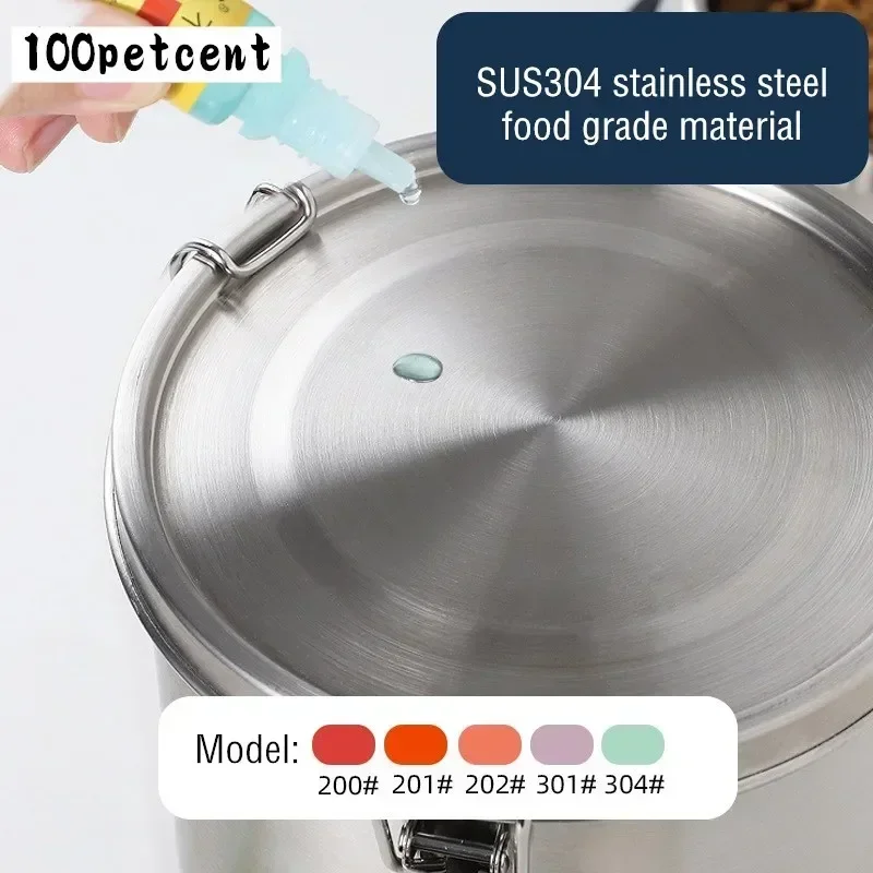 

Box Food Feeder Pet Dog Cat Container Moisture-proof Barrel Stainless Insect-proof Steel Storage Feed