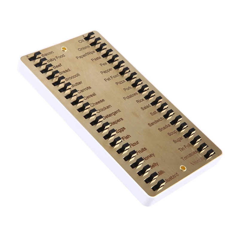 금속 식료품 목록, 슬라이딩 쇼핑 목록 매트, 5.5x3.15 인치, 1 개