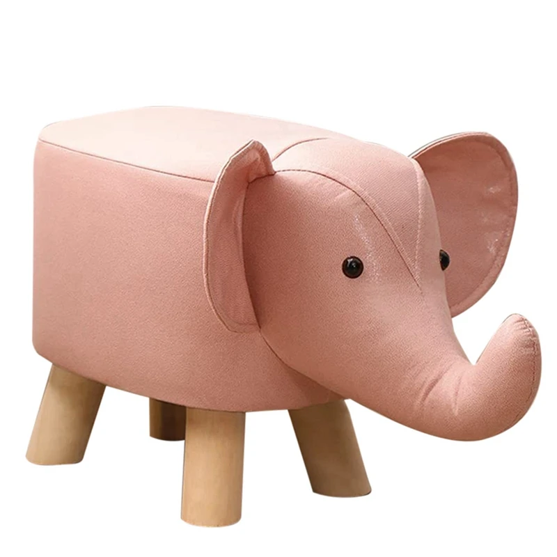 Small Footstool for Children, Elephant Animal Shape, Footstool with 4