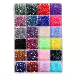 Vibrant Resin Rhinestone Gems for 3D Nail Art and Manicure Decoration - 3500PCS (Lvory)