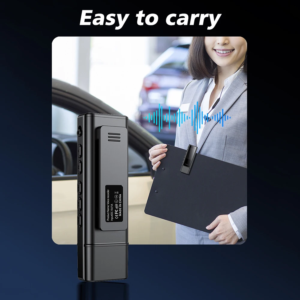 Mini Voice Recorder USB Flash Drive Digital Audio Voice Recorder Professional MP3 Player 1536Kbps Recording WAV Dictaphone