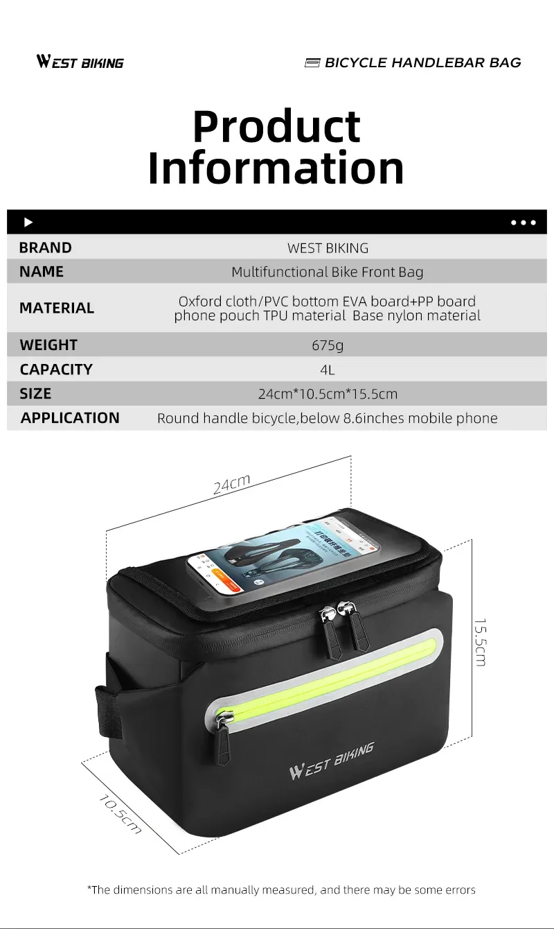 Waterproof Bike Phone Handlebar Bag - Image 11