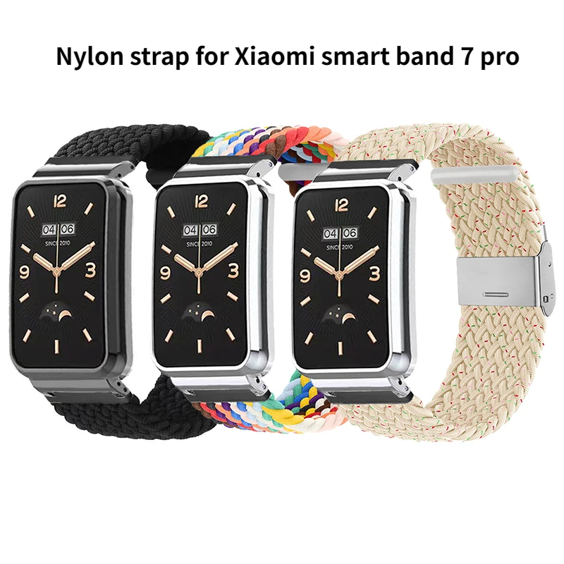 

Ремешок нейлоновый для Xiaomi Smart Band 7, сменный спортивный браслет для Mi band 7 pro, Воздухопроницаемый браслет