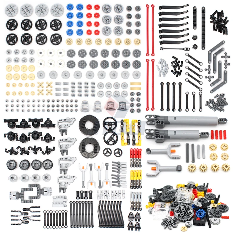 MOC Bricks Technisches Zubehör Getriebe Pin Achse Link Plattenspieler Linearantrieb Kompatibel mit allen Marken High-Tech-Bausteinspielzeug