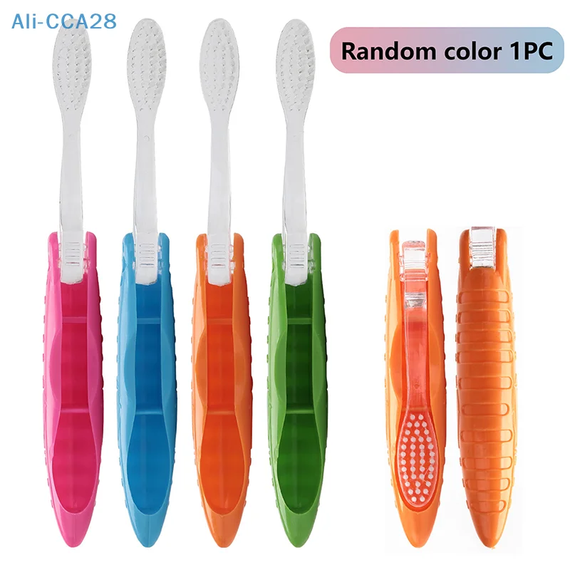 

1Pc Folding Toothbrush Portable Soft Tooth Brush Bamboo Charcoal Ultra Travel Toothbrush Hygiene Oral Care Cleaning Accessories