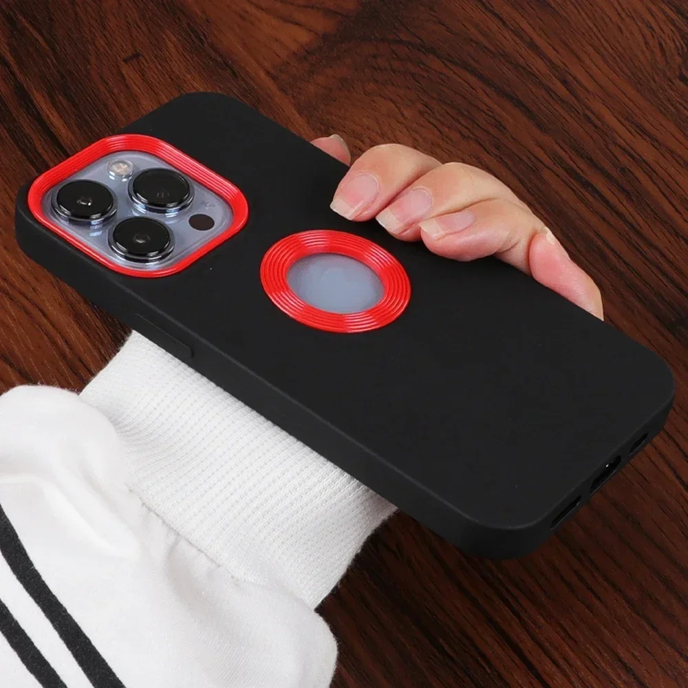 Stylish Dual-Color Shockproof Silicone Phone Case with Fashion Logo Design
