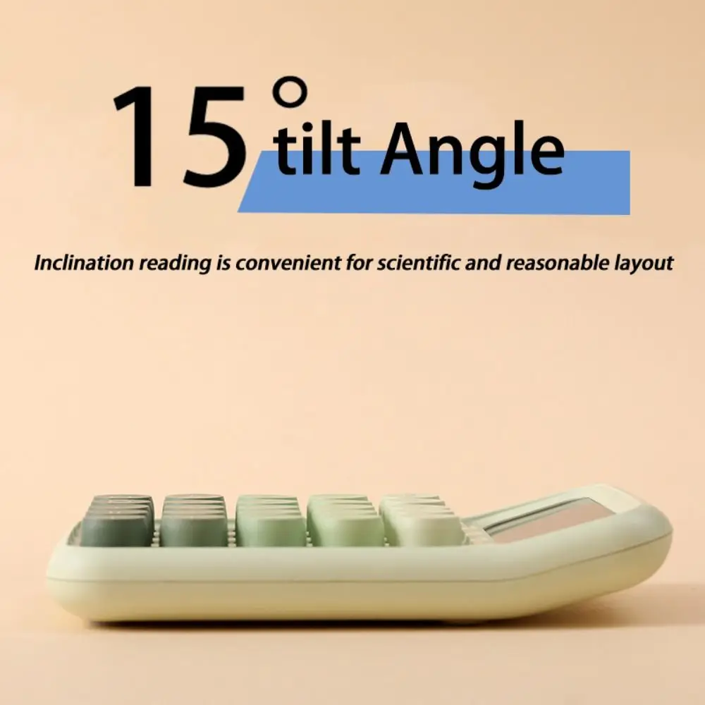 기계식 버튼 레트로 타자기 계산기, LCD 디스플레이, 12 자리 빈티지 그라데이션 컬러 계산기, 휴대용 사용하기 쉬움