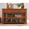Solid Wood Console Table Entryway Table with Storage Drawers and Bottom Shelf Sofa Table for Storage Entry Hallway, 2
