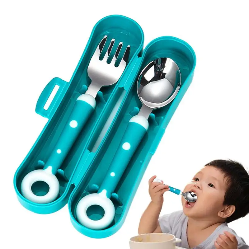 

Baby Fork And Spoon Baby Silverware Set Toddler Utensils Stainless Steel Forks And Spoons For Self Feeding Baby Silverware Kids