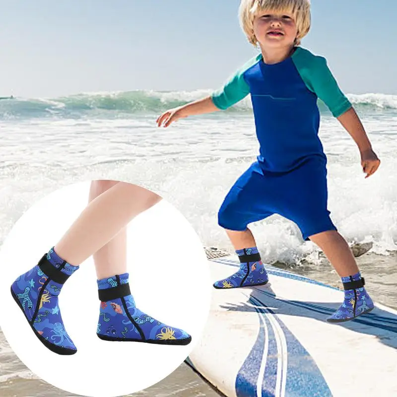 Kids Warm Wetsuit Socks Camouflage Summer Water Socks Non-slip Anti-Scratch Warm Kids For Swimming Diving Kayaking