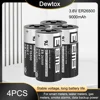 4PCS 3.6V 26500 C Size Batteries 9000mAh ER26500 Lithium Battery Non-rechargeable for Water/Gas Meter Window Sensor Home Monitor 1