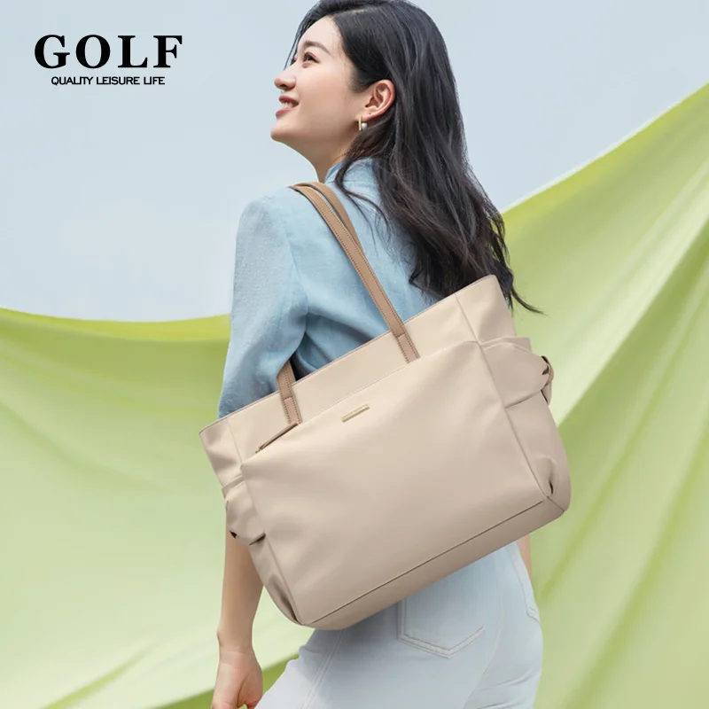 GOLF 여성용 작업 핸드백 나일론 여성용 핸드백 여성용 숄더백 스트랩 노트북 경량 핸드백 트렌드 2024