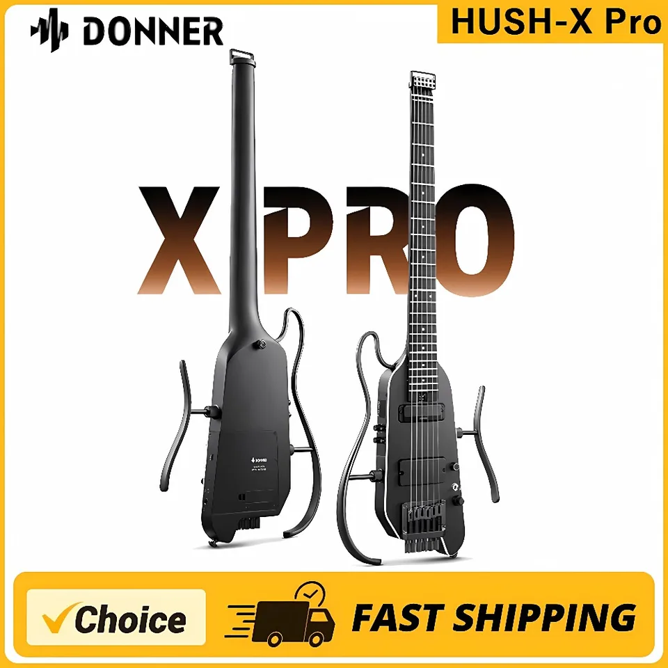 2025 New Donner HUSH-X PRO Intelligent Light Guitar Portable