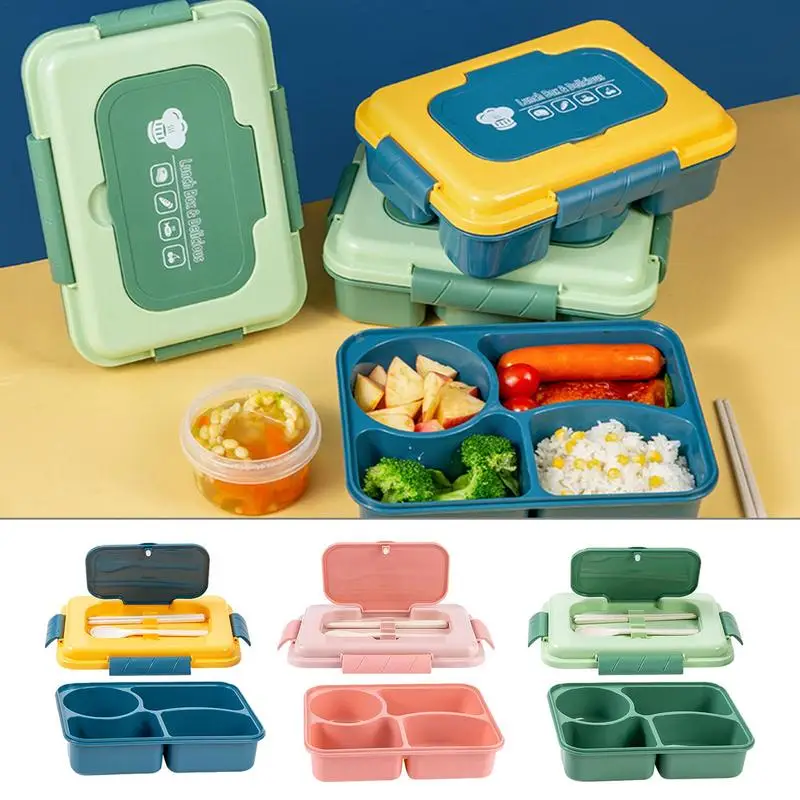 

Leak Proof Lunch Box Containers Multi Compartments Korean-style Meal Lunch Box Waterproof Microwavable Food Storage Lunch Box