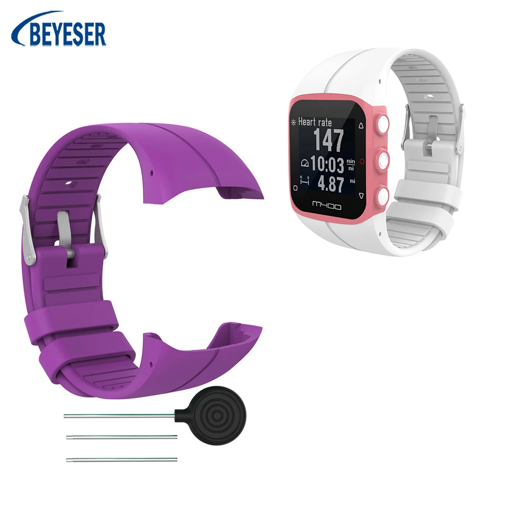 폴라 M400 M430 GPS 스포츠 스마트 워치 교체 시계 밴드 팔찌 시계 스트랩 밴드에 대 한 뜨거운 실리콘 팔찌 스트랩