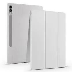 Matte Clear Samsung Tablet Case with Auto Sleep & S Pencil Holder for Samsung Galaxy Tab S10+ (GRAY)