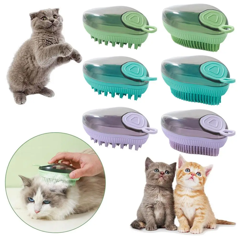 2-In-1 Pet Dog Cat Bath Brush Pet Spa Massaggio Pettine Doccia Forniture Pet Grooming Pulizia Pettine Per Animali Domestici Morbido Strumento Per Cape