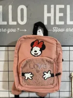 Toddler Color Matching Backpacks Brand New Design Colored Outgoing Bags Kids Mickey Mouse Printing Two-shoulder Bags With Zipper 5
