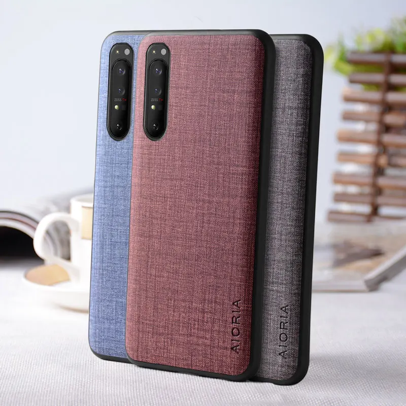 Luxury Textile Texture Leather & TPU Phone Cover - Premium Protection with Soft and Hard Shell Design