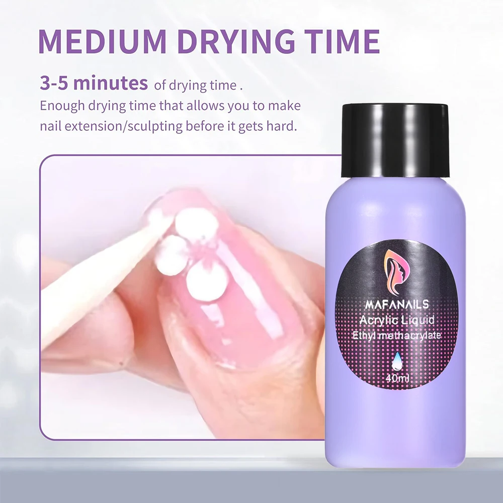 40/75/120ML EMA Acrylic Liquid Monomer For Nail Acrylic Powder Crystal Liquid Manicure Build Extension/Dipping nail acrylic liquid