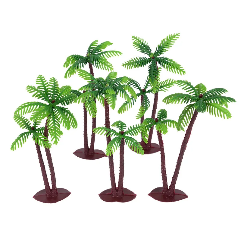 

5/10Pcs Coconut Palm Tree Cake Topper Simulation Bonsai Crafts Landscape Table Decor Birthday Hawaiian Tropical PartyBaby Shower