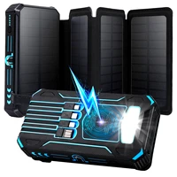 Solar Power Bank Fast 36800 мАч Беспроводное зарядное устройство Powerbank для iPhone 17 Samsung S24 Huawei Xiaomi PD 18 Вт Powerbank с быстрой зарядкой