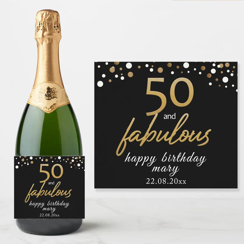 thumbnail image 1 of Pegatinas personalizadas para botellas de vino y champán, para bodas, compromisos, fiestas, bautizos, cumpleaños, baby showers, impresión de fotos decorativas, 1 of 5