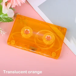 Magnetic Audio Cassette Shell - Colorful Blank Tape Case, Empty Reel - to - Reel Cassette (Translucent orange)