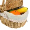 Handwoven Rattan Picnic Basket Storage Baskets Wicker Weaving Basket Bread Tray Fruit Basket Vegetable Basket Home Storage 3